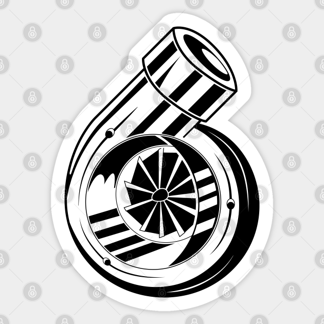 Turbocharger Illustration Gift for Tuner and Turbo Boost Lover